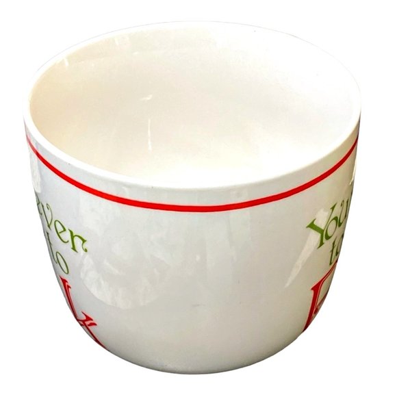 Large Christmas Coffee Mug 'Never Too Old to Peek' Big 2 Sided Pfaltzgraff NEW - Picture 4 of 10